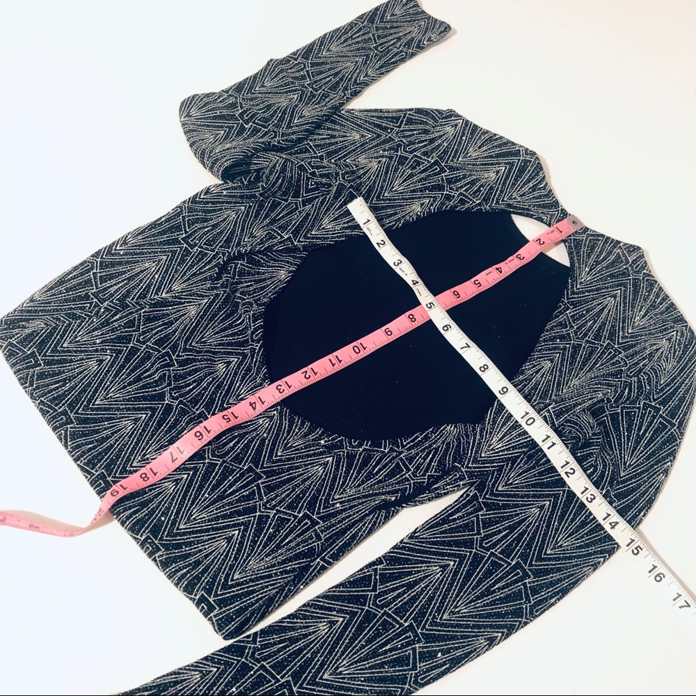 NWOT H&M BLACK GLITTER PATTERN BODYCON DRESS - Picture 5 of 9